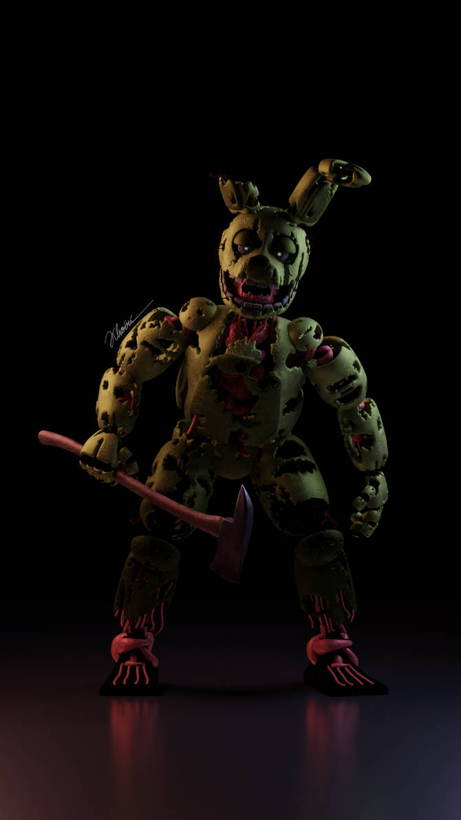 Spring Trap Retake Springtrap (Texture fix test SFM to Blender) by HaruRukushi on DeviantArt
