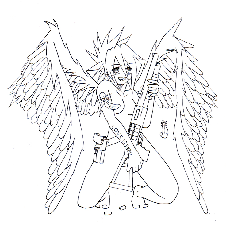 Goddess Of Hatred-lineart-