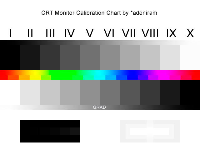 Crt Color Test Pattern CRT Monitor Calibration Chart by Adoniram on DeviantArt