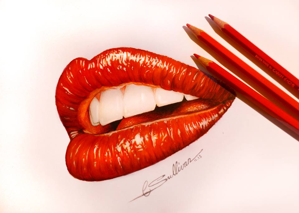 Realistic Lips Drawing Color | Lipstutorial.org