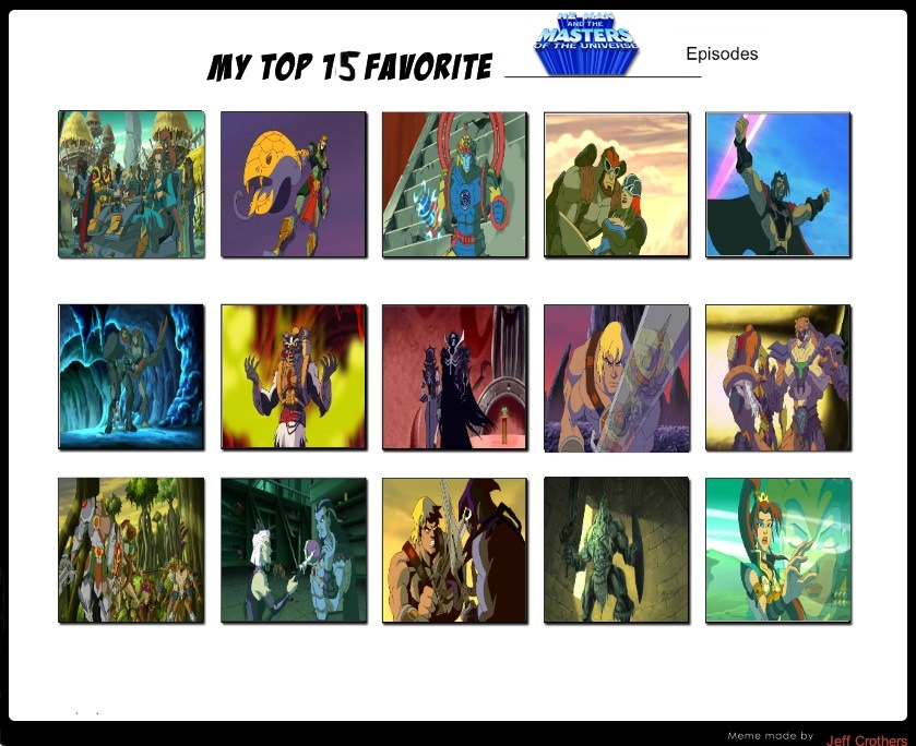 Jefimus Top 15 He-man and MOTU 2002 Episodes