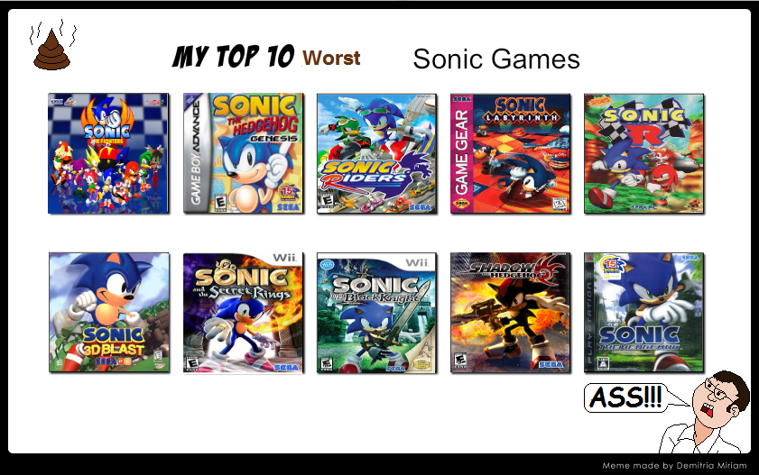10 Worst Sonic The Hedgehog Games Of All Time, Ranked