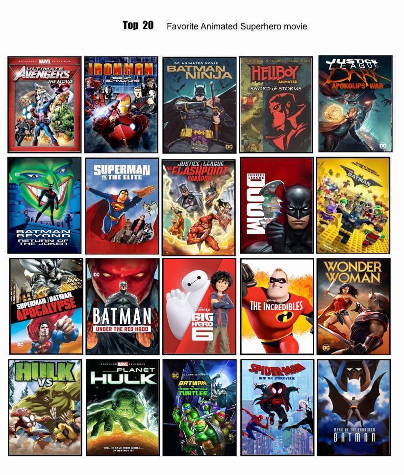 Jefimus Prime's Top 20 Animated Superhero Movies by JefimusPrime on DeviantArt Jefimus Prime's Top 20 Animated Superhero Movies by JefimusPrime on DeviantArt