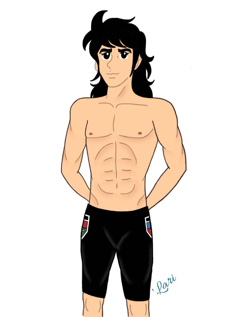 Keith in competition swimwear