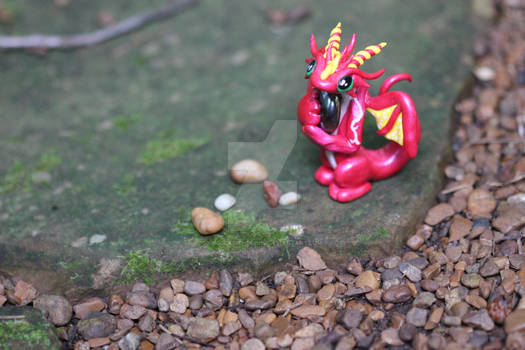 Microdragon - Red Stone Hoarder Dragon