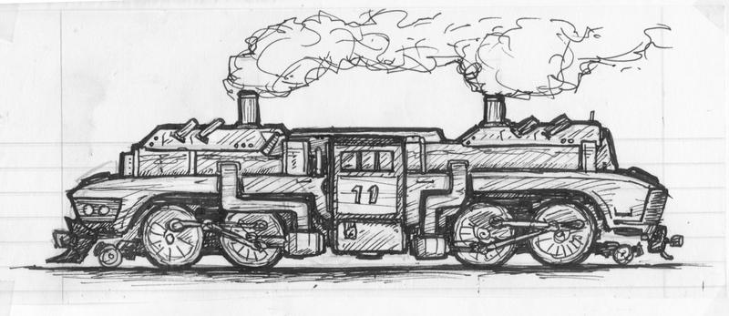 2-4-4-2 Fantasy Steam Engine