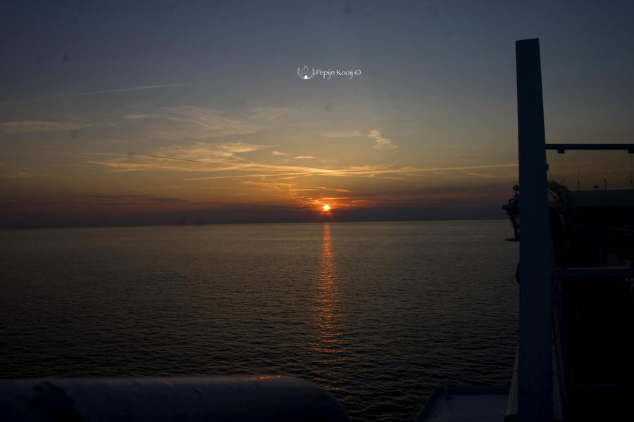 Sunset at sea