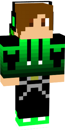 Green creeper jacket and guy for minecraft