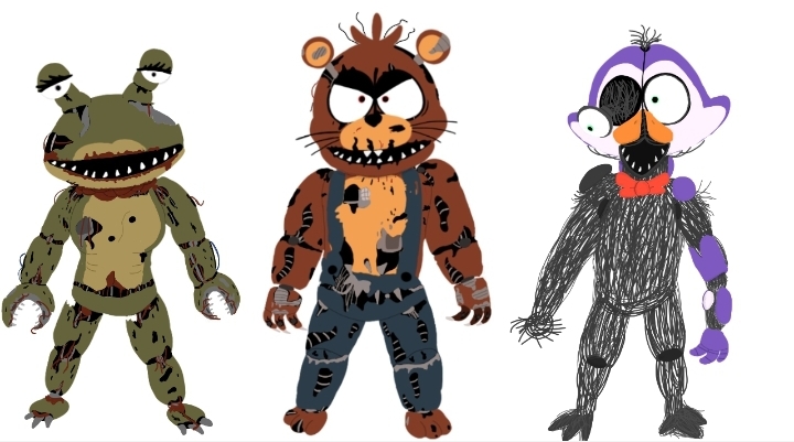 FNAF 4 : SAU ANIMATRONICS by Bunzabloveketchup135 on DeviantArt