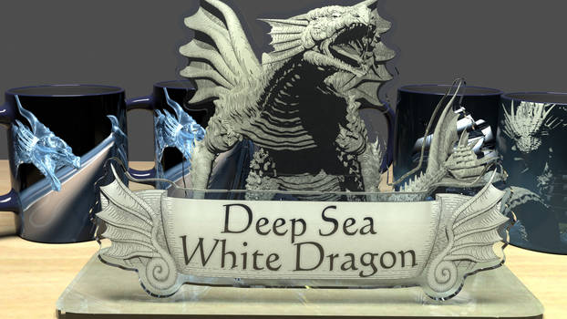 Acrylic Figure (Deep Sea White Dragon-2)