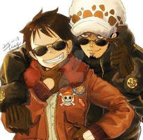 Trafalgar D.Water Law and Monkey D. Luffy