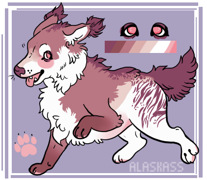 monochromatic fluff dog paypal adopt by alaskass