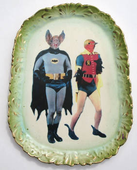 Batman and Robin Portrait Plat