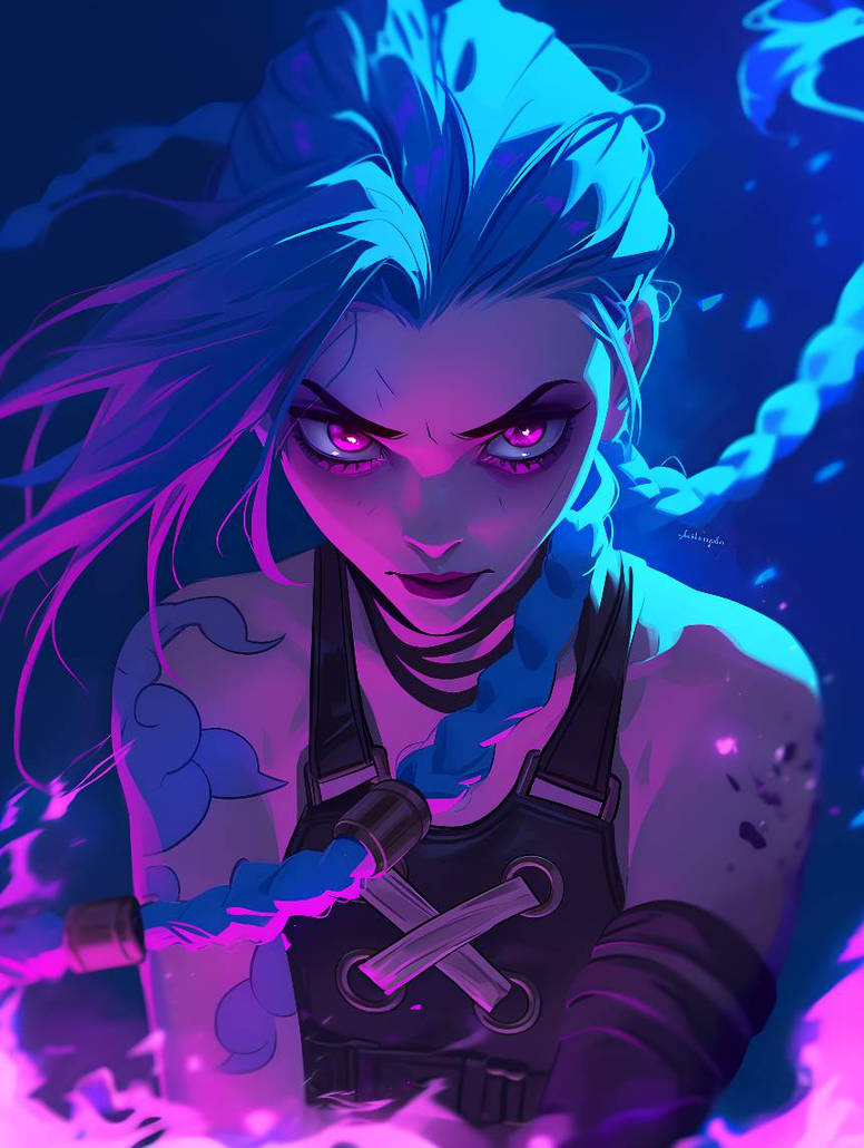 Jinx from League of Legends / art by bellmdp on DeviantArt