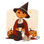 Pumpkin witch