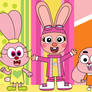 Pink Bunny Trio