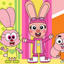 Pink Bunny Trio