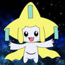 Jirachi in a Starry Night Sky