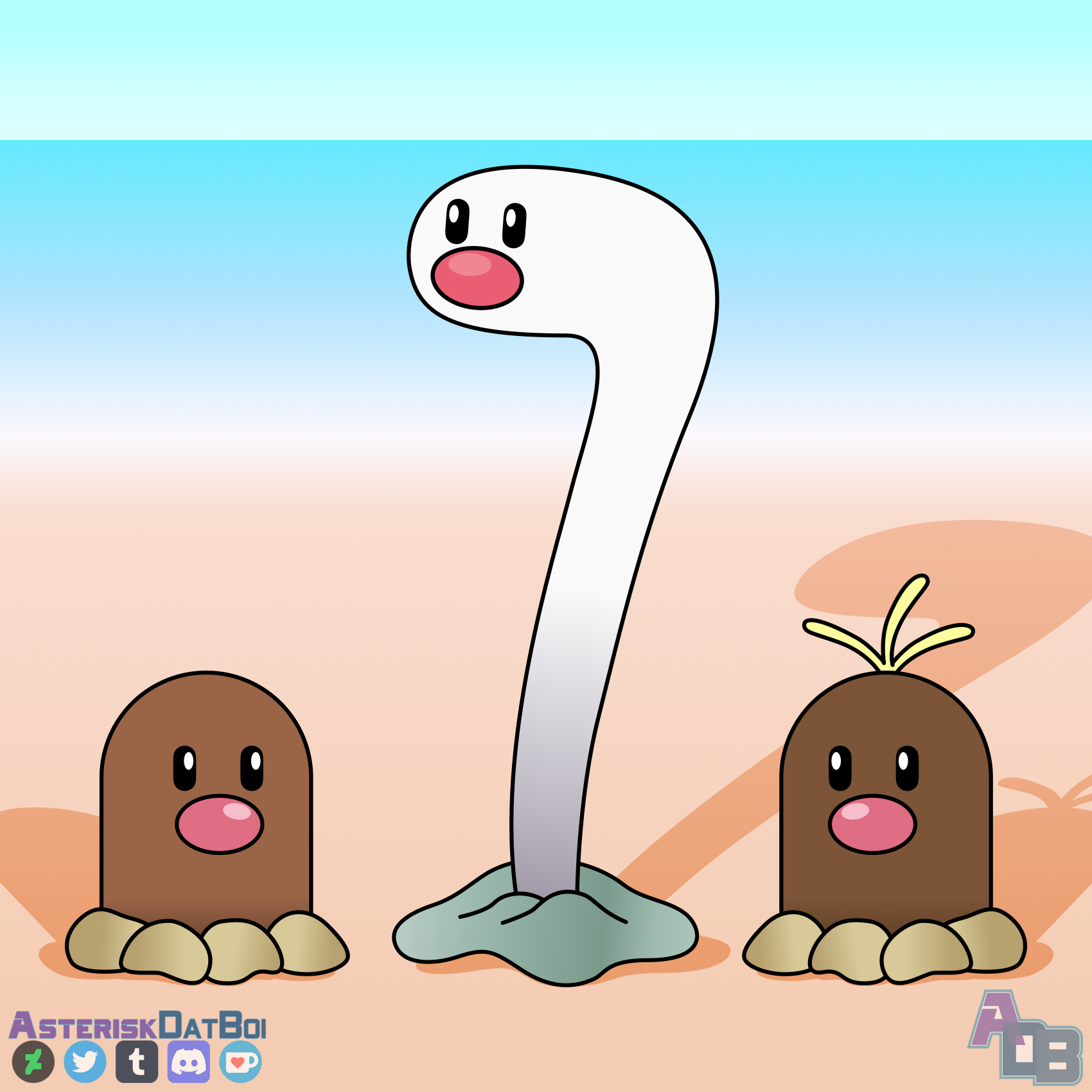 Diglett and Wiglett by AsteriskDatBoi on DeviantArt