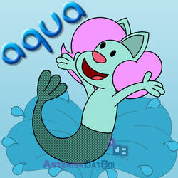 Aqua the Cat Mermaid (Bakertoons)