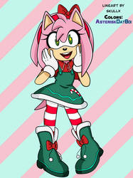 Candy Cane-Peppermint Amy Rose (Skullx_07 Collab)