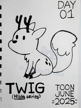 ToonJune2025 - Day 01: Twig the Deerfox (Hilda)