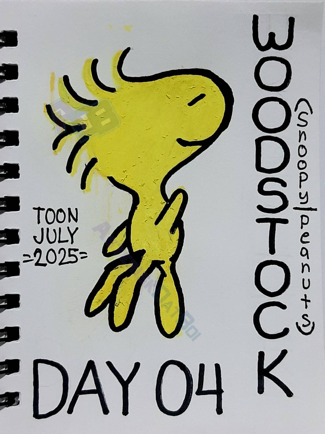 ToonJuly2025 - Day 04: Woodstock (Peanuts/Snoopy)