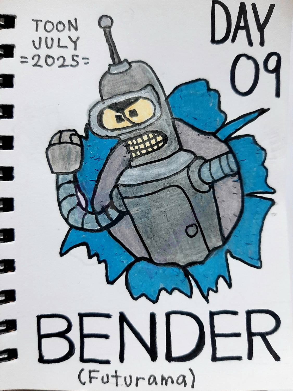 ToonJuly2025 - Day 09: Bender (Futurama)