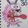 Inktober2025 - Day 30: Courage the Cowardly Dog