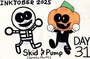 Inktober2025 - Day31: Skid and Pump (Spooky Month)