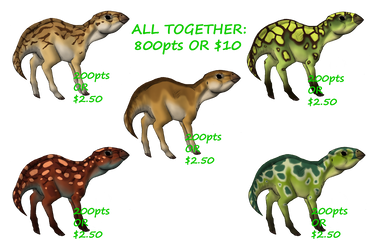 Ungusaur (Open, 200pts OR $2.50 each) by SpectralNebulaAdopts
