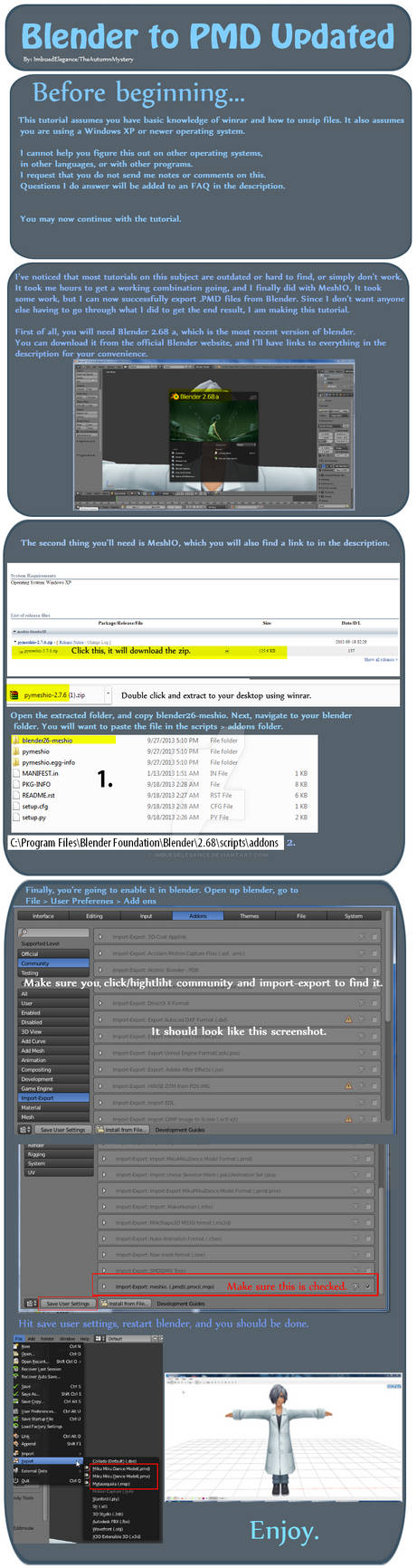 Blender to PMD MeshIO Tutorial. by ImbuedElegance on DeviantArt