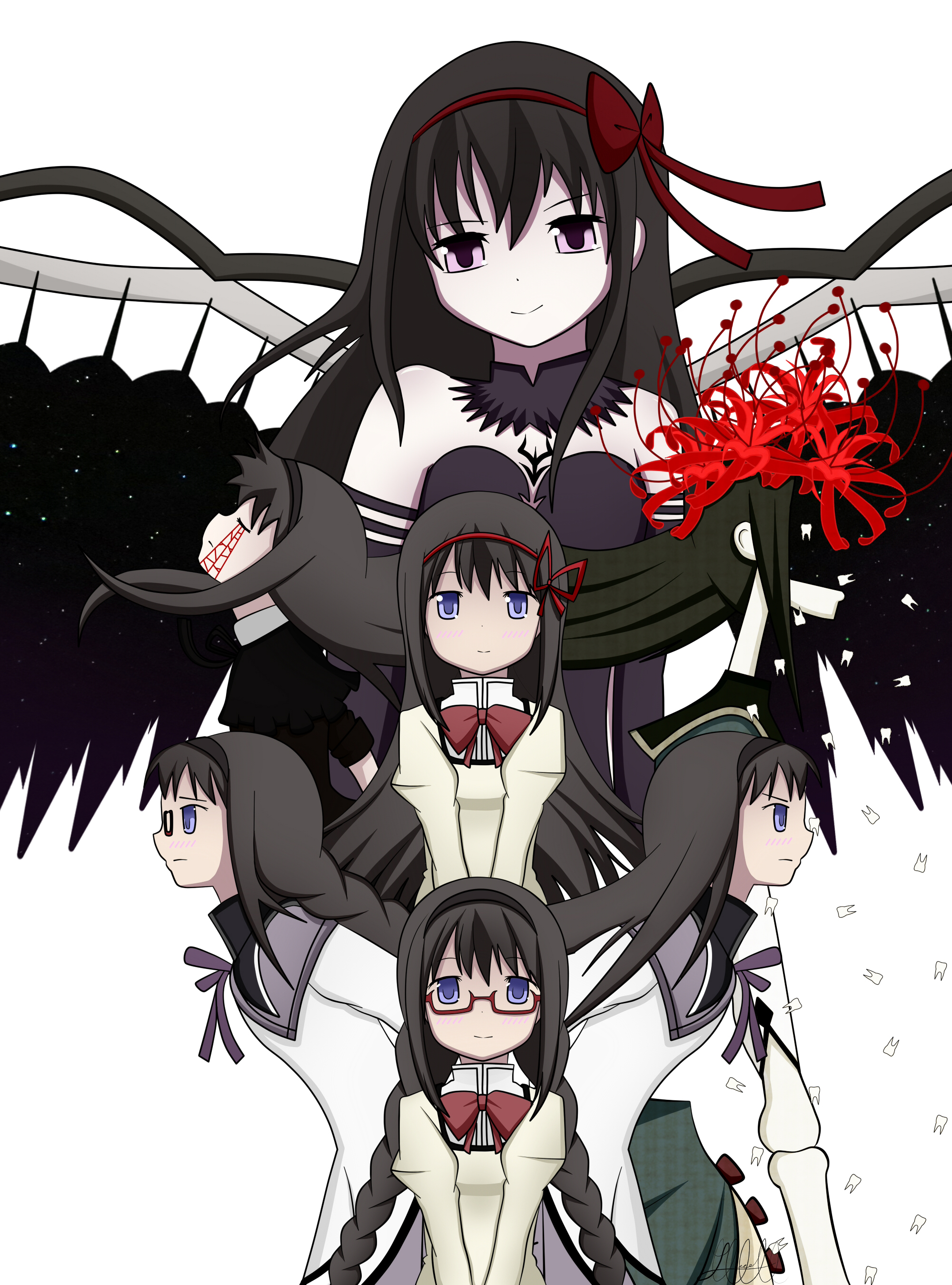 Puella Magi Madoka Magica Homura Akemi Evolution By Leopereador On puella-magi-madoka-magica-homura-akemi-evolution-by-leopereador-on
