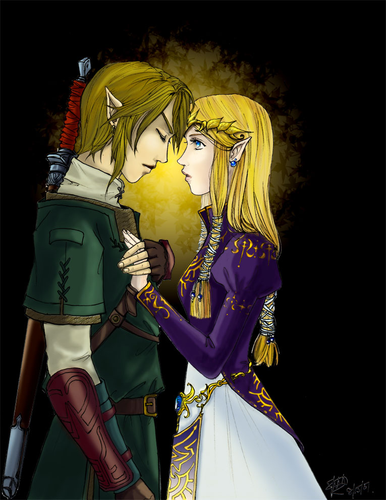 Link and Zelda by ick4fish