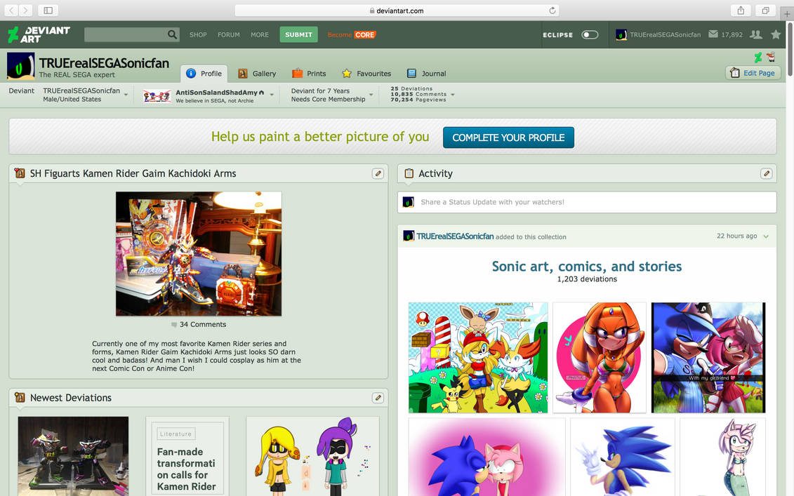 Deviantart Old Ui Final look at old deviantART by TRUErealSEGASonicfan on DeviantArt