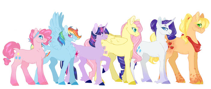 Mane Six Height Comparison