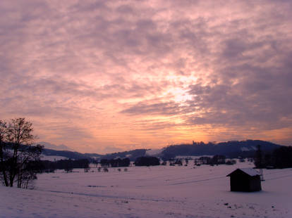 Winter sunset (stock)