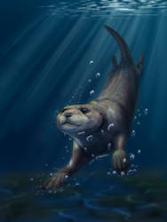 Diving Otter