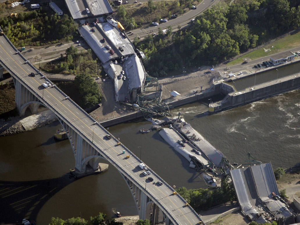 Разрушить мост 2. Мост i-35w через Миссисипи. Обрушение моста в Миннеаполисе 2007. Мост через Миссисипи крушение. Мост в Миннеаполисе.