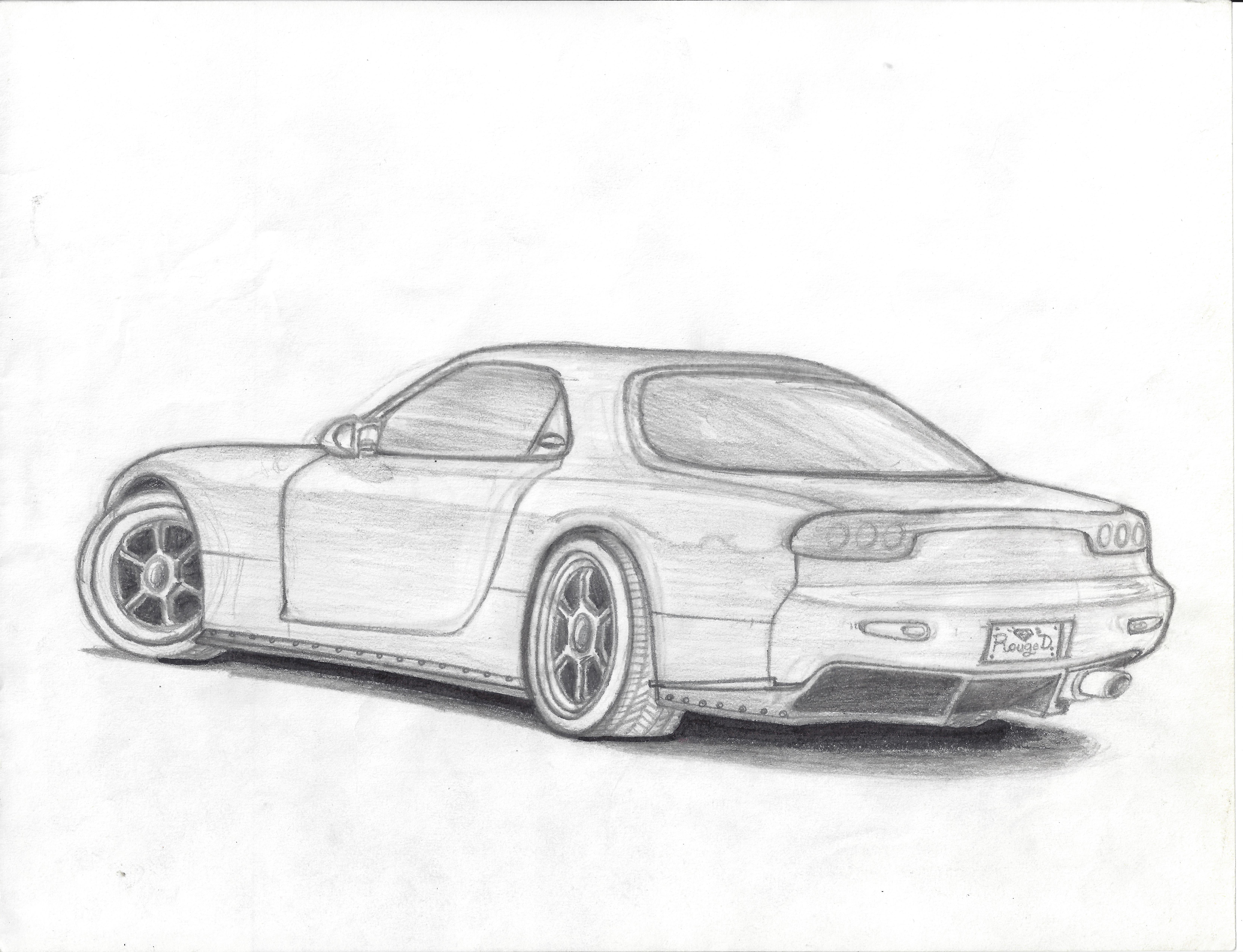 Mazda RX7 Sketch by Engilance on DeviantArt
