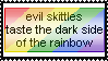 evil skittles stamp