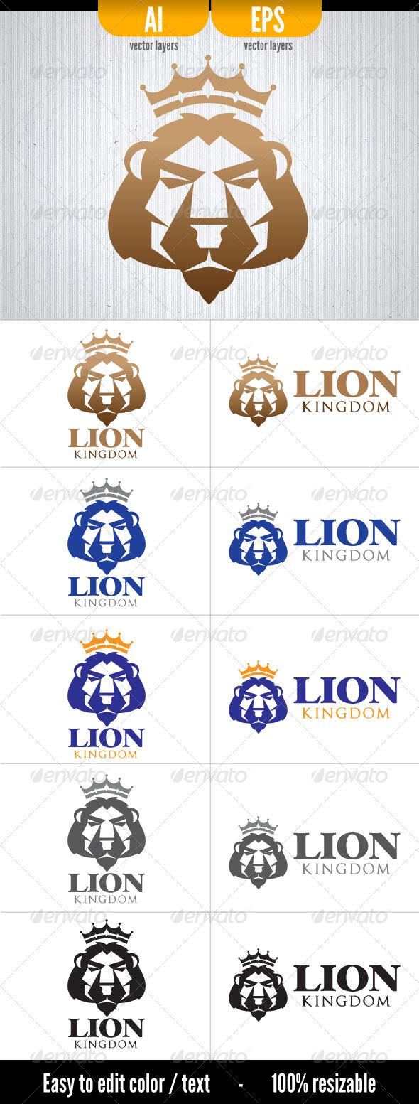 Lion Kingdom - Logo Template