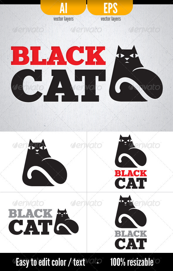 Black Cat - Logo Template