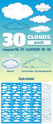 30 Vector Clouds