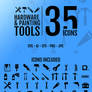 35 icons Hardware and Painting tools