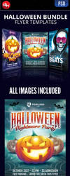 Halloween flyer template bundle by doghead
