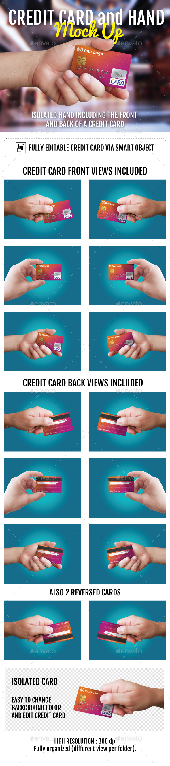 Credit Card and Hand Mockup