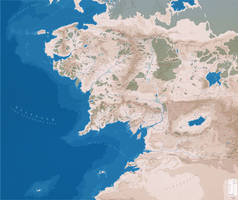 Middle-earth topographical map from Lindefirion