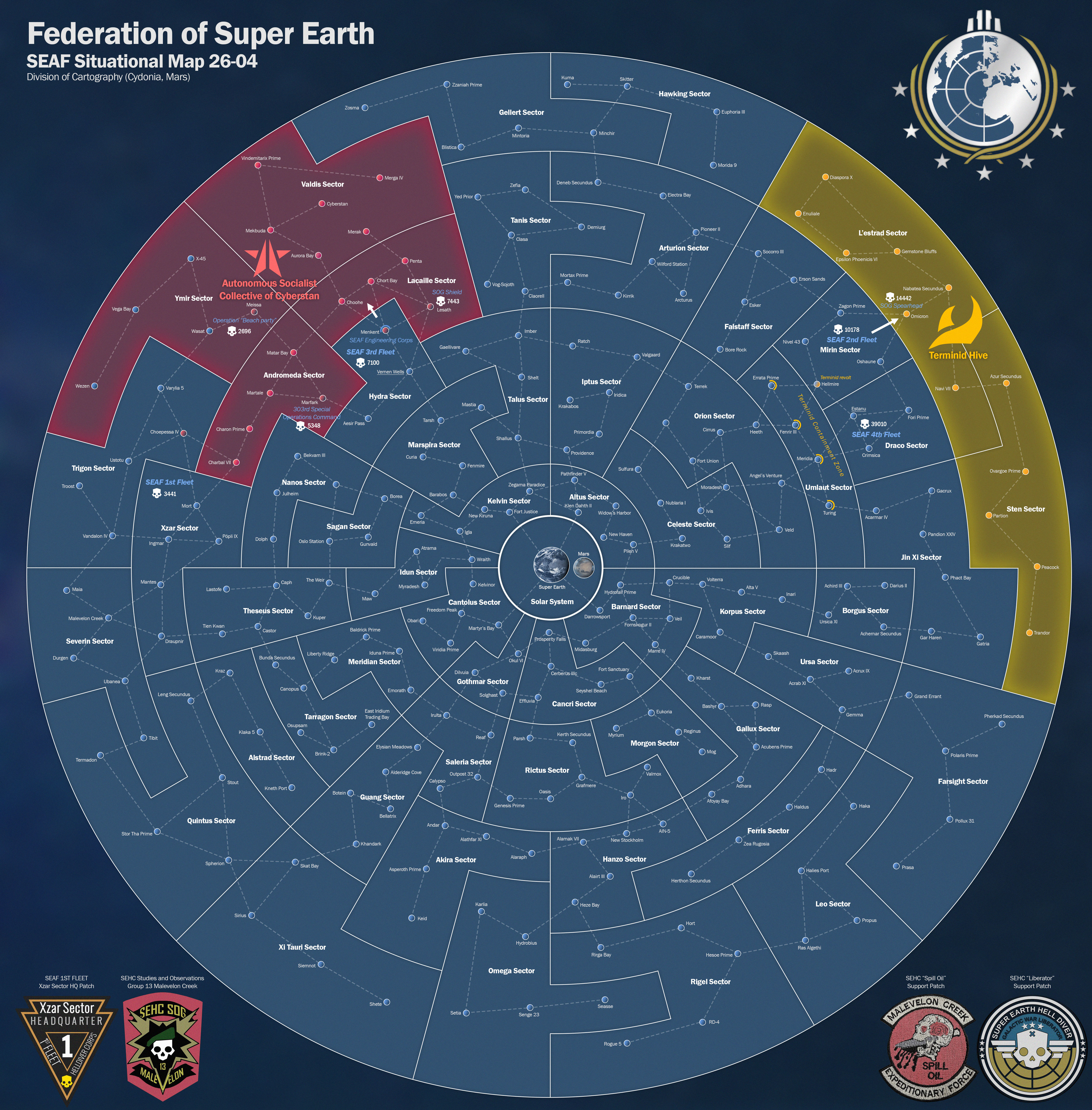 Galactic Inner Rim Planetary Map Federation of Super Earth, Galactic War Map 1 by taivaansusi on DeviantArt