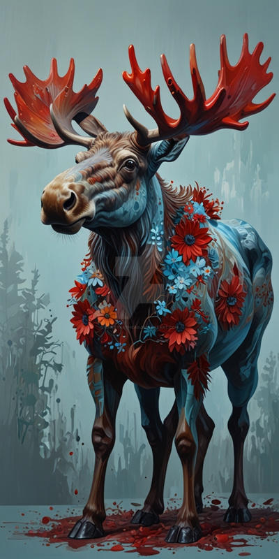 Righteous Moose Red Moose by Baileyarthead on DeviantArt